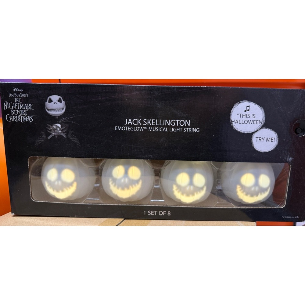 Nightmare Before Christmas String Lights Jack Skellington Halloween Musical 🩻🎃